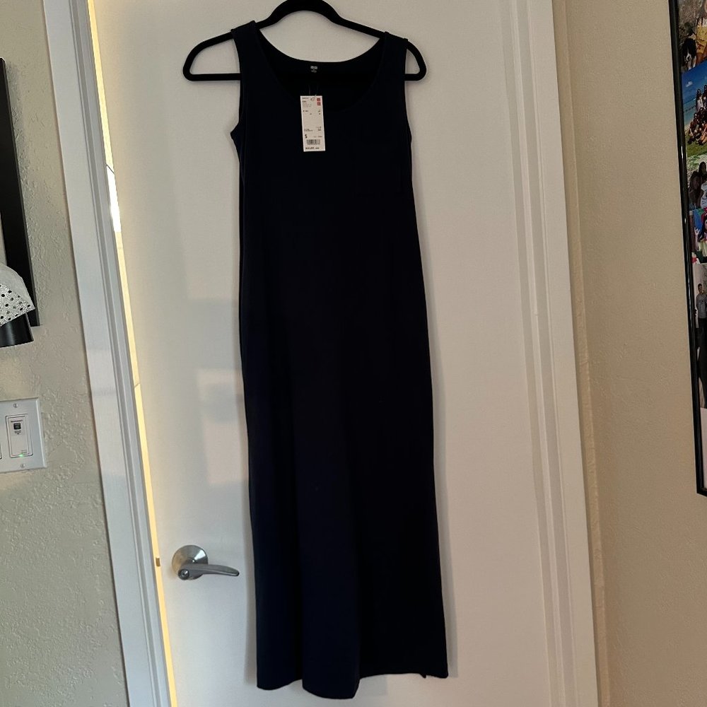 NWT Uniqlo Blue Tank Top Maxi Dress